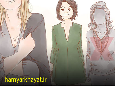 یقه لباس مجلسی مناسب اندام سیب