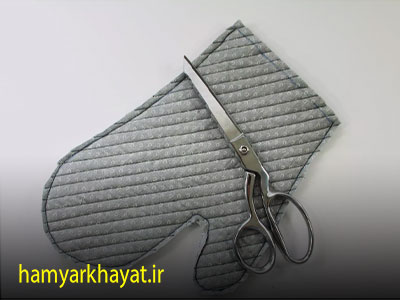 نحوه دوختن دستکش فر آشپزخانه
