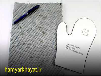 الگوی دستکش فر آشپزخانه