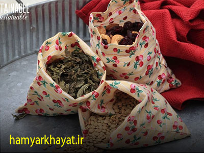 کیسه با استفاده از پارچه های اضافی